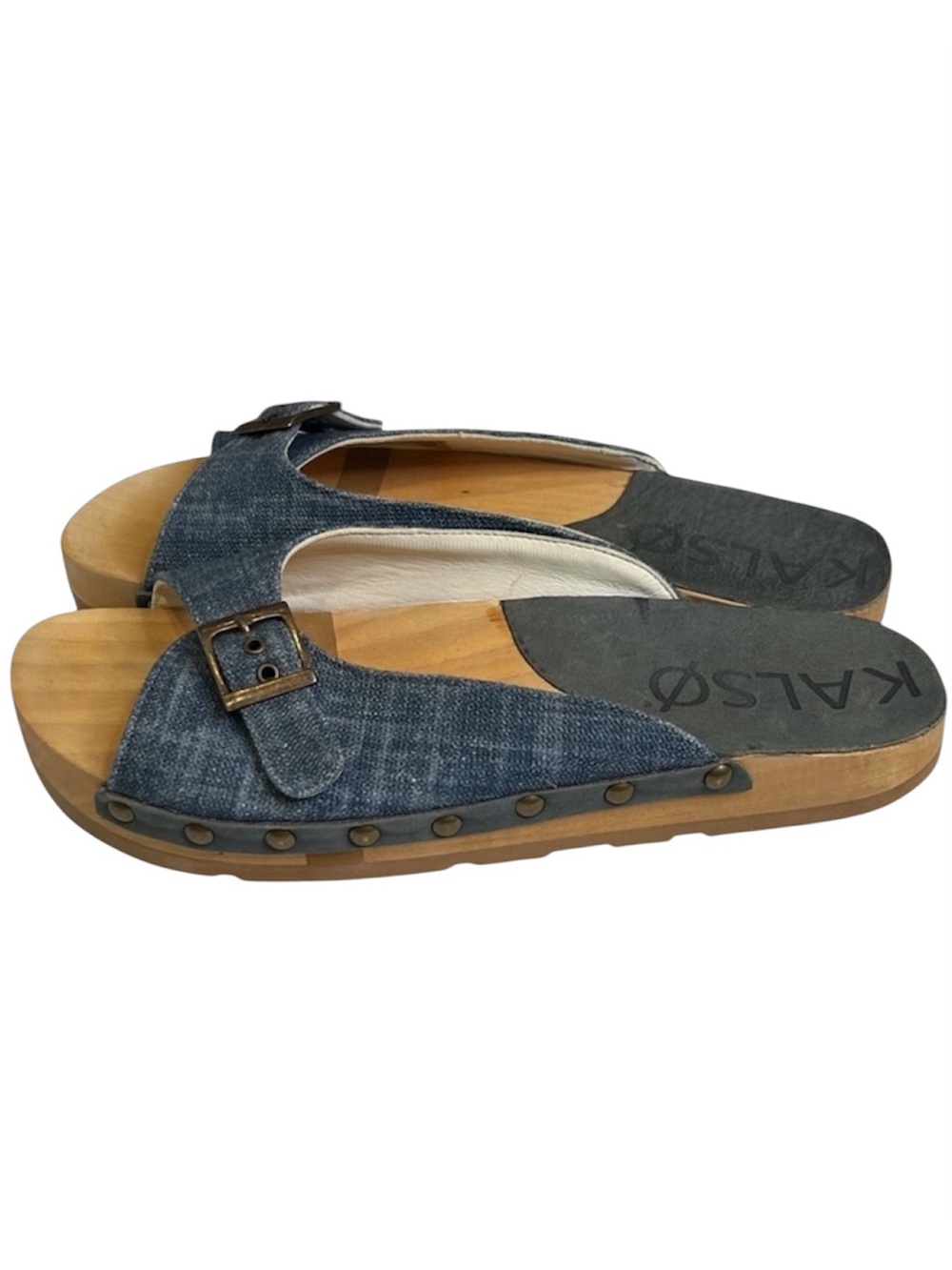 Earth Kalso Serenity Denim Negative Heel Slide Sandals Shoes Women’s 9 (EU 40)